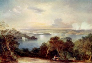 George Martens, "Sydney Harbour from Point Piper, 1866"